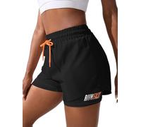 YOAKUKA Women's 2 in 1 Workout Shorts Gym Workout Yoga Running Biker Tennis Skirts Clothes Summer Black