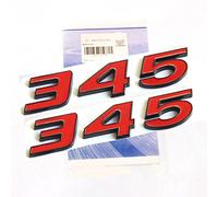 Yoaoo Lot de 2 emblèmes OEM Noir 345 Logo 3D Remplacement pour 345 Rouge