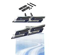 Yoaoo-oem ® 1 x OEM Emblème SS Grille + autocollant badge 3d pour Camaro Chevrolet GM Série avant Chrome Noir