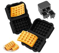 Yoassi 2PCS Inserts à Gaufres en Silicone, Accessoires pour Airfryer Compatibles avec Ninja AF400EU, AF500EU, AF300EU, Moule à Gaufres Réutilisable Passe au Lave-Vaisselle
