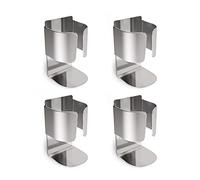 Yoassi Lot de 4 Porte-Brosses à Dents Électrique en Acier Inoxydable, Organisateur de Dentifrice Mural, Autocollant sans Perçage pour Salle de Bain, Cuisine, etc