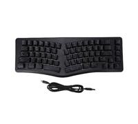 Yobadam Clavier de Jeu Filaire rétroéclairé RVB à 69 Touches, Conception Compacte et Ergonomique en Forme de V avec 16 Millions de Modes de Couleur et Câble de Type C Détachable