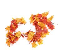 Yobadam Feuille D'érable pour Décorations d'automne, 1,75m (3) | Feuilles durables et réalistes, adaptées aux rebords de fenêtre, matériau flexible, comprend 2 crochets