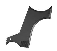 Yobadam Outil de Mise en Forme de la Barbe pour Hommes, Modèle de Coupe de la Ligne des Cheveux en Plastique Noir Durable pour un Usage Domestique