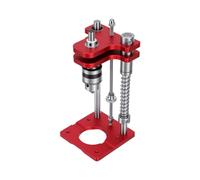 Yobadam Support de Guide de Perçage Vertical Portable, Alliage D'aluminium | Glissière à Double Arbre, Support D'établi, pour Bois, Plastique, Métal Fin, Assemblage de Meubles, Charnières D'armoires