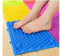 Yobeyi d'acupression Pied Tapis de jeu réflexologie plantaire Marche orteil plaque de massage de la douleur Simuler la circulation sanguine 2 pcs, bleu