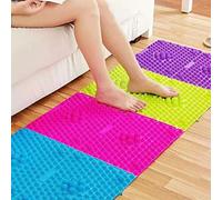 YOBEYI Lot de 2 Tapis de Massage d'Acupression pour la Réflexologie des Pieds - Tapis de Salle de Bain, Yoga, Jeu en Plein Air et Punition