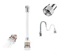 YobiLife Adaptateur de robinet rotatif avec module de purification de l'eau pivotant à 360 degrés réglable en acier inoxydable ABS pour évier de cuisine Filetage standard 22 mm Blanc 237 x 41 x 22 mm
