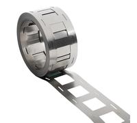 YobiLife - Bande en acier nickelé de 0,15 mm pour batterie au lithium 21700, soudure par points, pas de 22,5 mm, rouleau de 5 m pour outils électriques et assemblage de batterie à faire soi-même