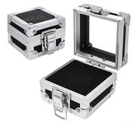 YobiLife Boîte de rangement en métal pour perceuse à ongles 25 trous en alliage - Étui de bureau portable pour outils de manucure - Noir