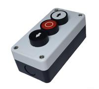 YobiLife Boîtier de commutation étanche à bouton-poussoir, boîtier électrique IP40, boîtier de commande à 3 trous, actionneur argent/cuivre, borne à vis, large plage de température de -40 °C à 70 °C