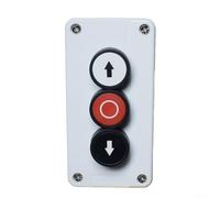 YobiLife Boîtier de commutation étanche à bouton-poussoir, boîtier électrique IP40, boîtier de commande à 3 trous, actionneur argent/cuivre, borne à vis, large plage de température de -40 °C à 70 °C