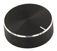 YobiLife Bouton de contrôle du volume rotatif rotatif en douceur 30 mm de diamètre 6 mm arbre compatible avec potentiomètre interrupteur (noir)