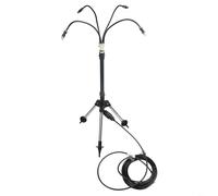 YobiLife Brumisateurs debout pour terrasse extérieure, système de brumisation réglable en hauteur avec tubes de pulvérisation flexibles à 360°, trépied basse pression pour terrasse, jardin