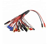 YobiLife Câble de charge RC pour chargeurs d'équilibre B6 B6AC PL6 PL8 - Conception multi-connecteurs 20 en 1 avec fils isolés en silicone 22AWG/20AWG pour drones voitures télécommandées, 40 x 20 cm