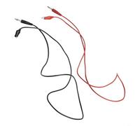 YobiLife Câble de test flexible de 1 m, fiche banane vers pince crocodile rouge/noir, isolé pour des lectures et connexions précises du multimètre