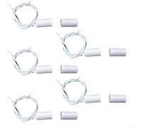 YobiLife Capteur de contact magnétique de porte pour magasins et magasins, taille compacte de 16,8 x 19 mm, 0,5 A/100 V/10 W, interrupteur filaire fiable pour fenêtres et portes, blanc