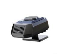 YobiLife Chauffage de voiture 12 V avec base pivotante à 360°, chauffage rapide et désembuage de pare-brise, pour voitures, camions, noir