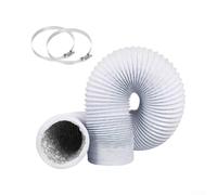 YobiLife Conduit flexible de 150 mm 4 plis en feuille d'aluminium résistant aux déchirures pour extracteur d'air de cuisine 300 cm (blanc)
