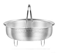 YobiLife Cuiseur à riz en acier inoxydable 304 avec trous denses pour cuisinières électriques - Séparateur de bouillon anti-fuite et grille de drainage facile à nettoyer (taille L)