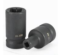 YobiLife Douille de robinet carrée pour tarauds M6-M24 - Entraînement 1/2" Acier au chrome vanadium Finition phosphate Noir (M-18)