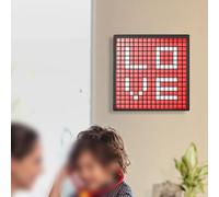YobiLife Écran LED pixel programmable, panneau couleur ABS avec contrôle par application, pour projets de bricolage, art, horloge, météo, visualisation de musique, éducation et défilement vertical
