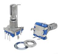 YobiLife Encodeur rotatif EC11 avec interrupteur poussoir intégré, sélecteur de code à 20 positions, rotation fluide à 360°, construction métallique, bleu, pour automatisation, prototypage et panneaux