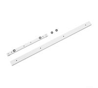 YobiLife Ensemble de rails à onglets et barre coulissante en alliage d'aluminium pour scie à table, établi de travail du bois, 600 mm + 300 mm, rouge argenté (rail en T de 600 mm + barre à onglets de