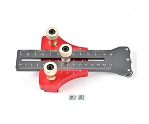 YobiLife Gabarit fin pour scie à table et défonceuse - Guide de coupe de précision en alliage d'aluminium avec double roulement à rouleaux - Outil d'arrêt de limite de travail du bois pour des coupes