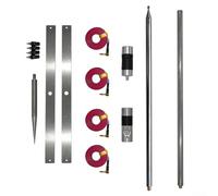 YobiLife GPTWO-PRO Advanced Edition 7-54 MHz 200 W Antenne à ondes courtes SSB FM pour antenne GP avec design télescopique 5,6 m de long en acier inoxydable (version standard)