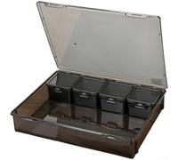 YobiLife Grande boîte à outils modulaire avec compartiments, récipient de rangement de pièces en plastique, couvercle anti-poussière empilable pour vis, clous (B)