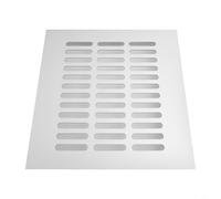 YobiLife Grille d'aération rectangulaire à persiennes pour placard, armoire, meuble à chaussures en alliage d'aluminium, blanc, noir, installation facile, améliore la circulation de l'air, élimine les