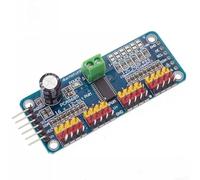 YobiLife I2C PCA9685 Carte contrôleur PWM 16 canaux pour robotique et automatisation industrielle - Résolution 12 bits, logique 3,3 à 5 V, sortie jusqu'à 6 V, PCB bleu