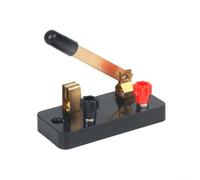 YobiLife Interrupteur à bascule SPST pour expériences électriques éducatives - Interrupteur de laboratoire unipolaire à jet unique compatible avec les instruments d'enseignement de la physique, noir