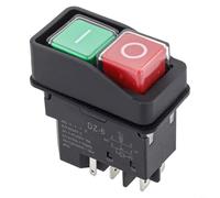 YobiLife - Interrupteur électromagnétique à bouton-poussoir 250 VAC 15 A 5 broches étanche pour meuleuse DZ-6 et bétonnière Belle Minimix