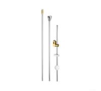 YobiLife Kit de réparation de bouchon d'évier réglable avec connecteur en laiton pour lavabo de salle de bain, anti-fuite, facile à installer, argenté (17 mm)