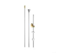 YobiLife Kit de réparation de bouchon d'évier réglable avec connecteur en laiton pour lavabo de salle de bain, anti-fuite, facile à installer, argenté (13,5 mm)