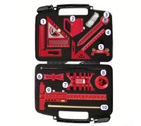 YobiLife Kit d'outils de mesure et de marquage en alliage d'aluminium pour le travail du bois avec règle d'angle carré, jauge à queue d'aronde, écriture centrale et boîte de rangement (10 pièces)