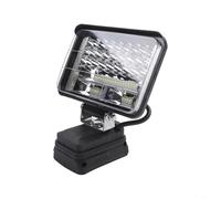 YobiLife Lampe de travail sans fil compatible avec batterie 18 V Lampe torche LED Éclairage de chantier Boîtier en aluminium (15,2 cm)