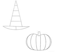 YobiLife Lot de 2 couronnes en métal pour Halloween, chapeaux de sorcière, chapeau de sorcière, bateau de pirate, cadre en métal pour Halloween, loisirs créatifs, vacances, Nouvel An, décorations