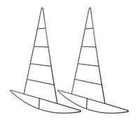 YobiLife Lot de 2 couronnes en métal pour Halloween, chapeaux de sorcière, chapeau de sorcière, bateau de pirate, cadre en métal pour Halloween, loisirs créatifs, vacances, Nouvel An, décorations