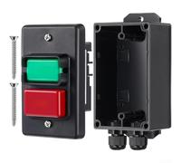 YobiLife Lot de 2 interrupteurs monophasés double tension 120 V 230 V avec boîtier de commutation profond pour scies de table avec arrêt de sécurité et compatibilité avec plusieurs entrées de tension