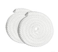 YobiLife Lot de 2 joints de porte de poêle plats de 10 mm pour résistance à la chaleur en fibre de verre facile à installer pour cheminée, cheminée, brûleur, blanc, 198,1 cm pour poêles à granulés de