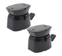 YobiLife Lot de 2 loquets de retenue de porte pour caravane, camping-car, caravane et remorque - Butée de porte en nylon avec levier (noir)