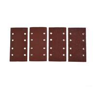 YobiLife Lot de 20 papiers abrasifs avec 8 trous pour ponceuse orbitale 1/3 feuille, grain mixte 60 à 240, oxyde d'aluminium, résistant à la chaleur, rectangulaire, 93 x 185 mm