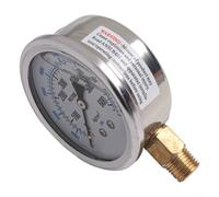 YobiLife Manomètre sismique de 60 mm - Cuivre durable et acier inoxydable, compteur d'air et hydraulique de précision, instrumentation industrielle robuste pour la surveillance du système d'huile (0