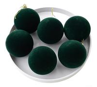 YobiLife Ornements de sapin de Noël en velours floqué conçus pour une suspension facile et une apparence festive moderne (B)