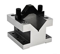YobiLife Paire de blocs en V avec pinces en acier trempé - Design carré parallèle à 90° - 35 x 35 x 30 mm - Pour CNC industriel - Convient aux outils de 3 à 15 mm