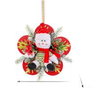 YobiLife Pendentif bonhomme de neige et Père Noël pour sapin de Noël et décoration de bureau avec style festif saisonnier (F)