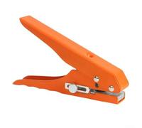 YobiLife Pince perforatrice pour papier, cuir, PVC, avec échelle réglable de 1,5 à 2,5 mm, capacité compacte, 150 × 95 mm, orange, 1 pièce